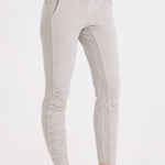 XCVI Cord Penny Legging in Whitecap Pigment with ruched lower leg detail