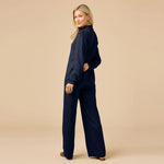 Dream Cowl Neck Lounge Set in Midnight Navy at ooh la la! in Grapevine TX 76051