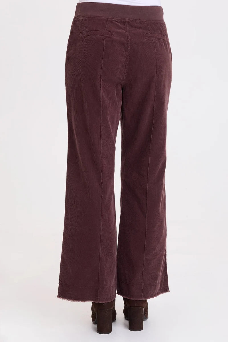 XCVI Hadrian Pant in Belge - deep eggplant brown at ooh la la! in Grapevine TX 76051