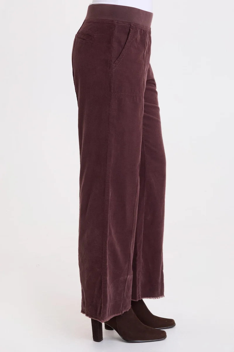 XCVI Hadrian Pant in Belge - deep eggplant brown at ooh la la! in Grapevine TX 76051