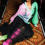 Wicked X Queen of Sparkles Colorblock Glinda & Elphaba Button Up Cardigan at ooh la la! in Grapevine TX 76051