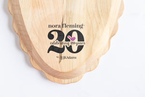 Nora Fleming - limited edition maple scalloped anniversary tray at ooh la la! in Grapevine TX 76051