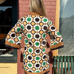 Jade by Melody Tam Split Neck Bell Sleeve Caftan Dress at ooh la la! in Grapevine TX 76051