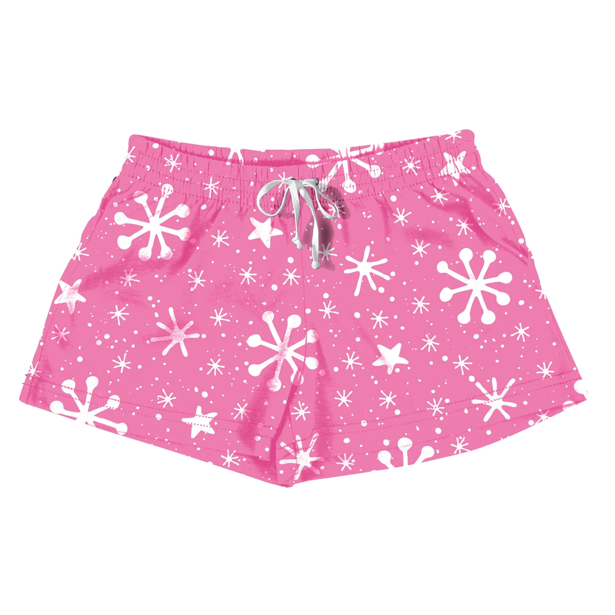 Pink Snowflakes Lounge Shorts at ooh la la! in Grapevine TX 76051