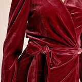 Molly Bracken Velvet Wrap Dress at ooh la la! in Grapevine TX 76051