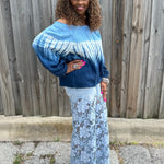 Wide Leg Daisy Lace Bottom Sparkly Jeans at ooh la la! in Grapevine TX 76051