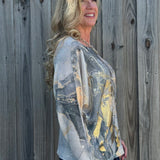 Marble Print Batwing Sweater at ooh la la! in Grapevine TX 76051