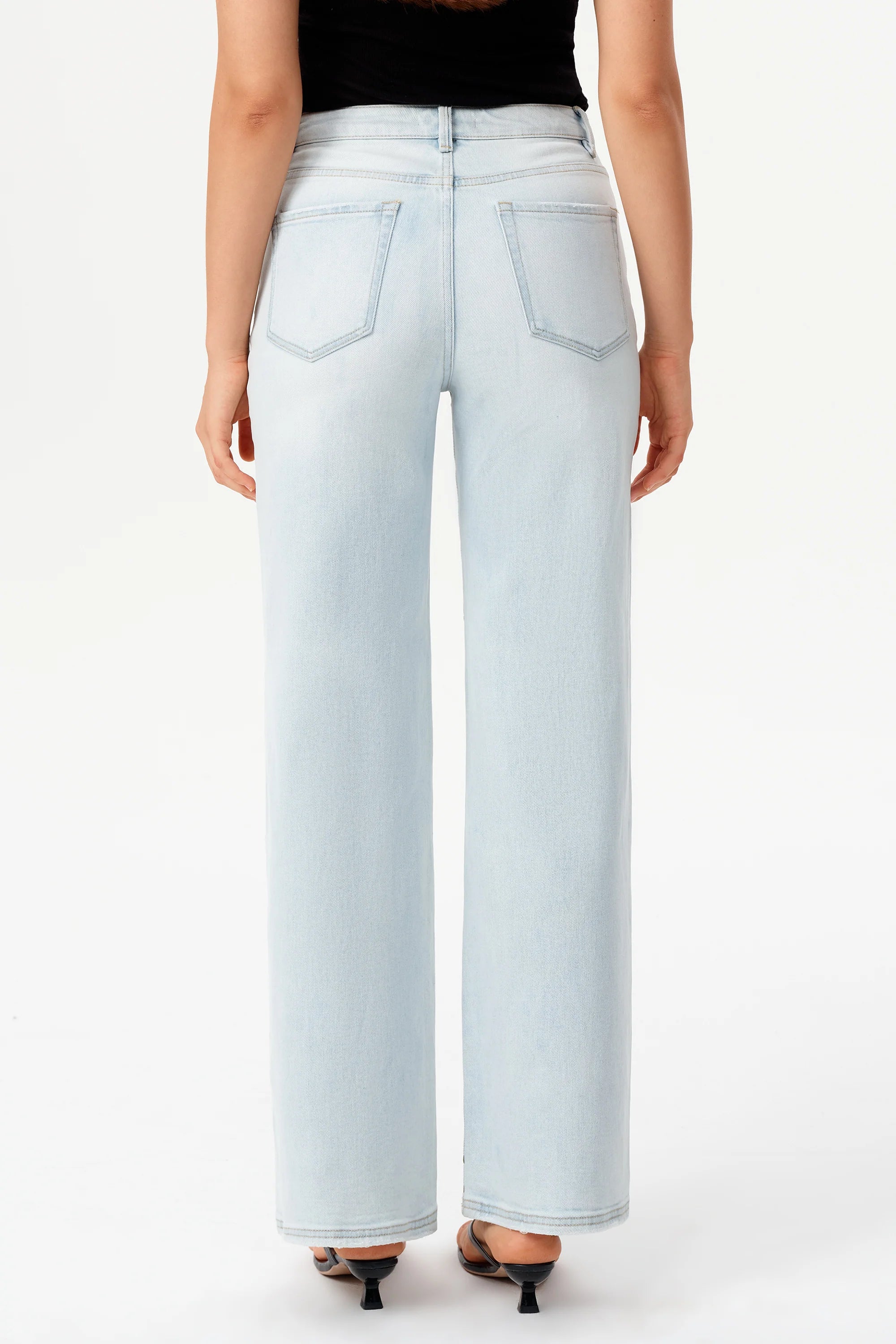 Valentine High Rise Straight Silver Stud Jeans at ooh la la! in Grapevine TX 76051