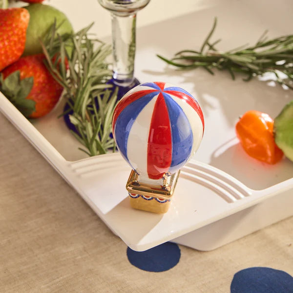 Nora Fleming Mini: Red White and Balloon (Hot Air Balloon) A452 at ooh la la! in Grapevine TX 76051
