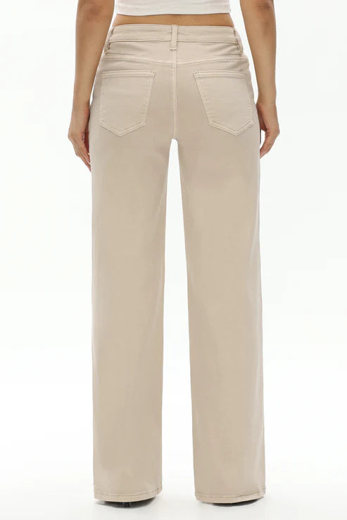 New York Mid Rise Wide Leg Jeans in Voida Tan at ooh la la! in Grapevine TX 76051