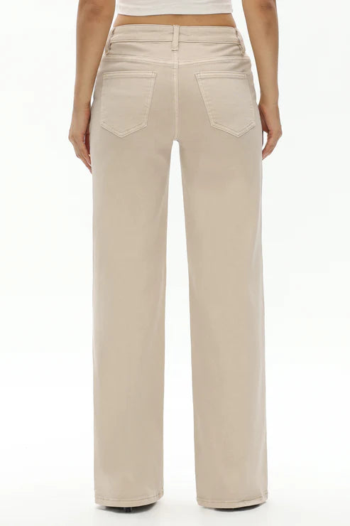 New York Mid Rise Wide Leg Jeans in Voida Tan at ooh la la! in Grapevine TX 76051