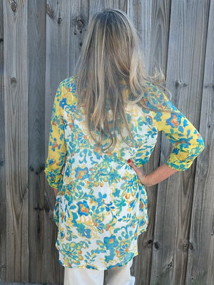 Olive Hill Paintbrush Floral Tunic Blouse at ooh la la! in Grapevine TX 76051