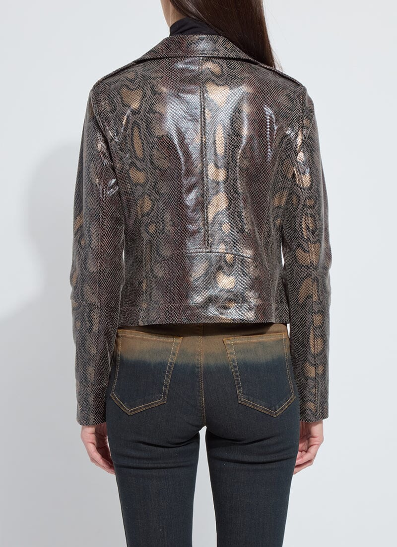 Lysse Amelia Moto Jacket in extra ordinary snake at ooh la la! in Grapevine TX 76051