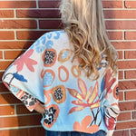 Abstract Pink & Blue Batwing Sweater at ooh la la! in Grapevine TX 76051