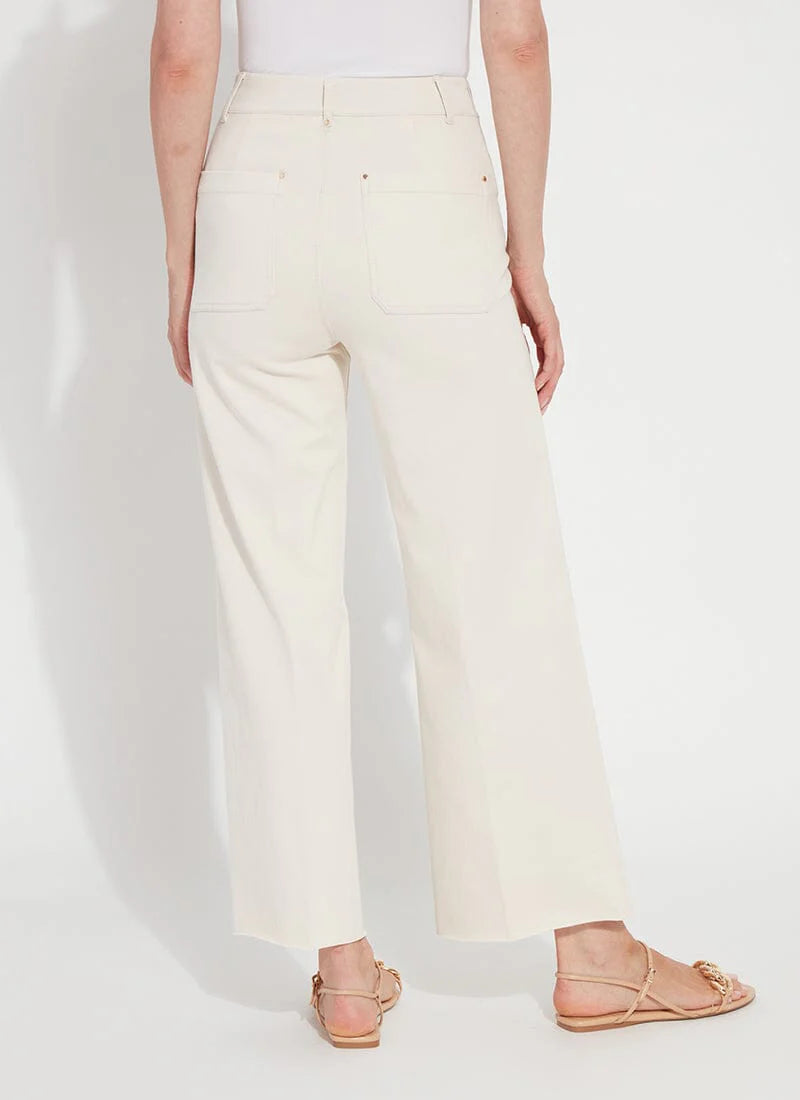 Lysse Erin Hi Waist Wide Leg Denim in Oat at ooh la la! in Grapevine TX 76051