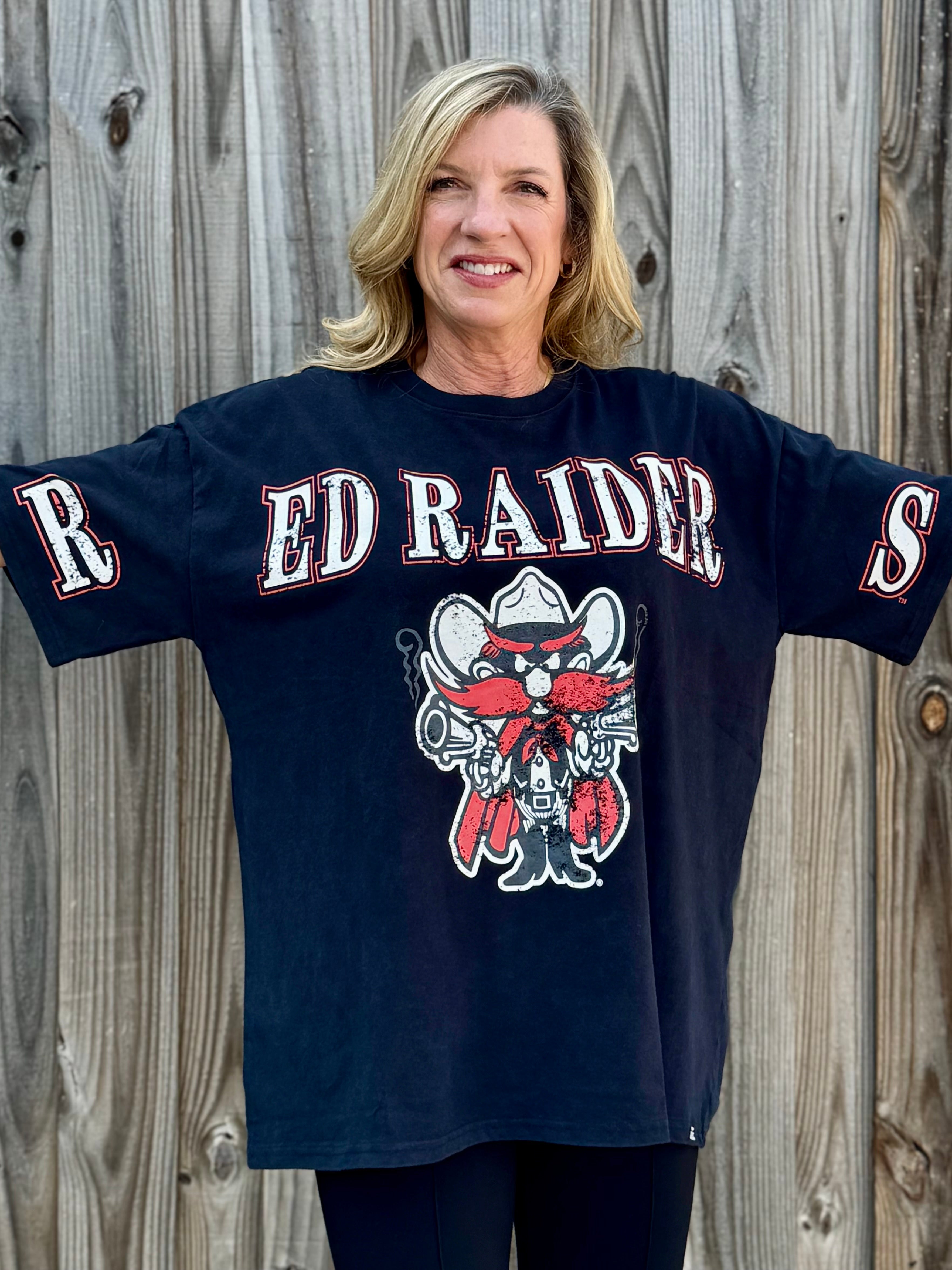 Texas Tech Southern Split Oversized Tee at ooh la la! in Grapevine TX 76051