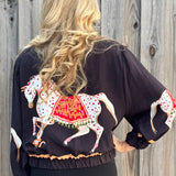 Horse Print Bomber Jacket