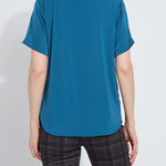 Lysse Aline Crew Neck Top in Irish Blue at Ooh La La! in Grapevine TX 76051