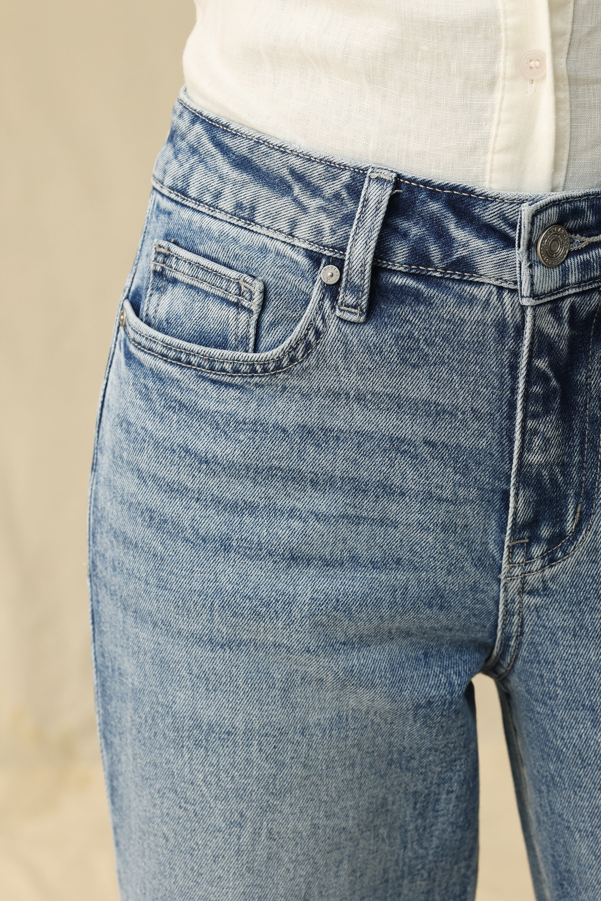Falling Leaves Crystallized Cutouts Mid Rise Wide Leg Statement Jeans at ooh la la! in Grapevine TX 76051