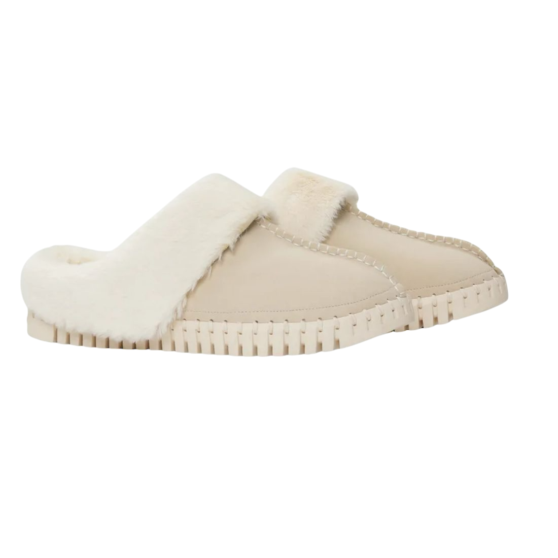 Tulip Faux Fur Trimmed Slippers in kit at ooh la la! in Grapevine TX 76051