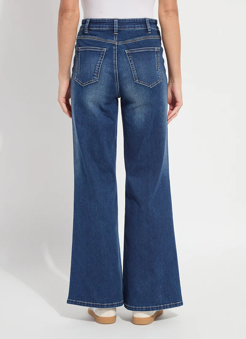 Lysse Iris Wide Leg Everyday Denim Jeans - Dark Midwash at ooh la la! in Grapevine TX 76051