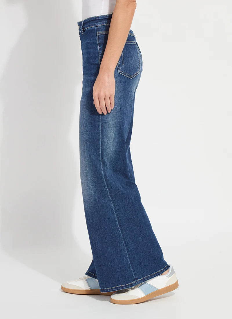 Lysse Iris Wide Leg Everyday Denim Jeans - Dark Midwash at ooh la la! in Grapevine TX 76051