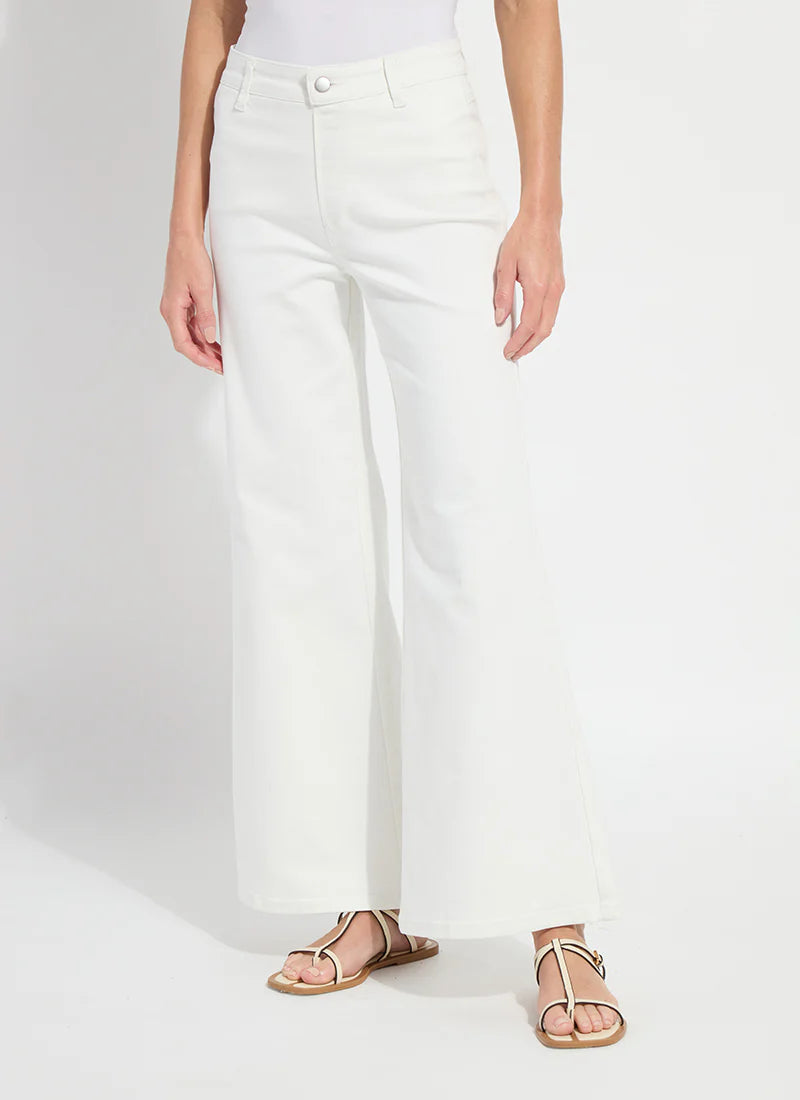 Lysse Iris Wide Leg Everyday Denim Jeans - Ecru White at ooh la la! in Grapevine TX 76051