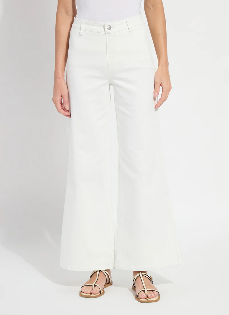 Lysse Iris Wide Leg Everyday Denim Jeans - Ecru White at ooh la la! in Grapevine TX 76051