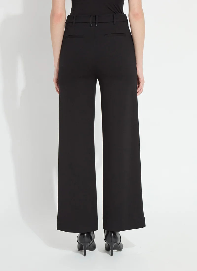 Lysse Nadia Zip Front Ponte Trouser in black at ooh la la! in Grapevine TX 76051
