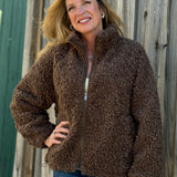 Poodle Fur Sherpa Zip Jacket