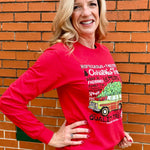 Homegrown Christmas Tree Car Long Sleeve Tee in red at ooh la la! in Grapevine TX 76051