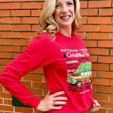 Homegrown Christmas Tree Car Long Sleeve Tee in red at ooh la la! in Grapevine TX 76051