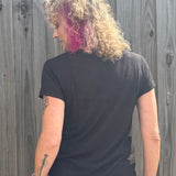 Molly Bracken Gold Beaded Trim V-Neck Top in Black at ooh la la! in Grapevine TX 76051