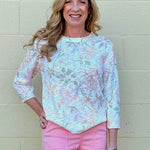 Soft Floral Pullover Sweater - 1