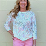 Soft Floral Pullover Sweater - 1