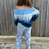 Wide Leg Daisy Lace Bottom Sparkly Jeans at ooh la la! in Grapevine TX 76051