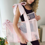 Case-Mate Ballet Pink Bow Mahjong Jelly Tote Set with matching accessories at ooh la la! in Grapevine TX 76051