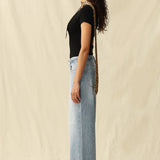 rhinestone jeans, wide leg denim, sparkly party pants, mid-rise embellished jeans, women's statement denim, light wash flare jeans, crystal encrusted jeans 
ooh la la! in Grapevine TX 76051