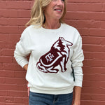 Texas A&M Chenille Mascot Sweatshirt at ooh la la! in Grapevine TX 76051