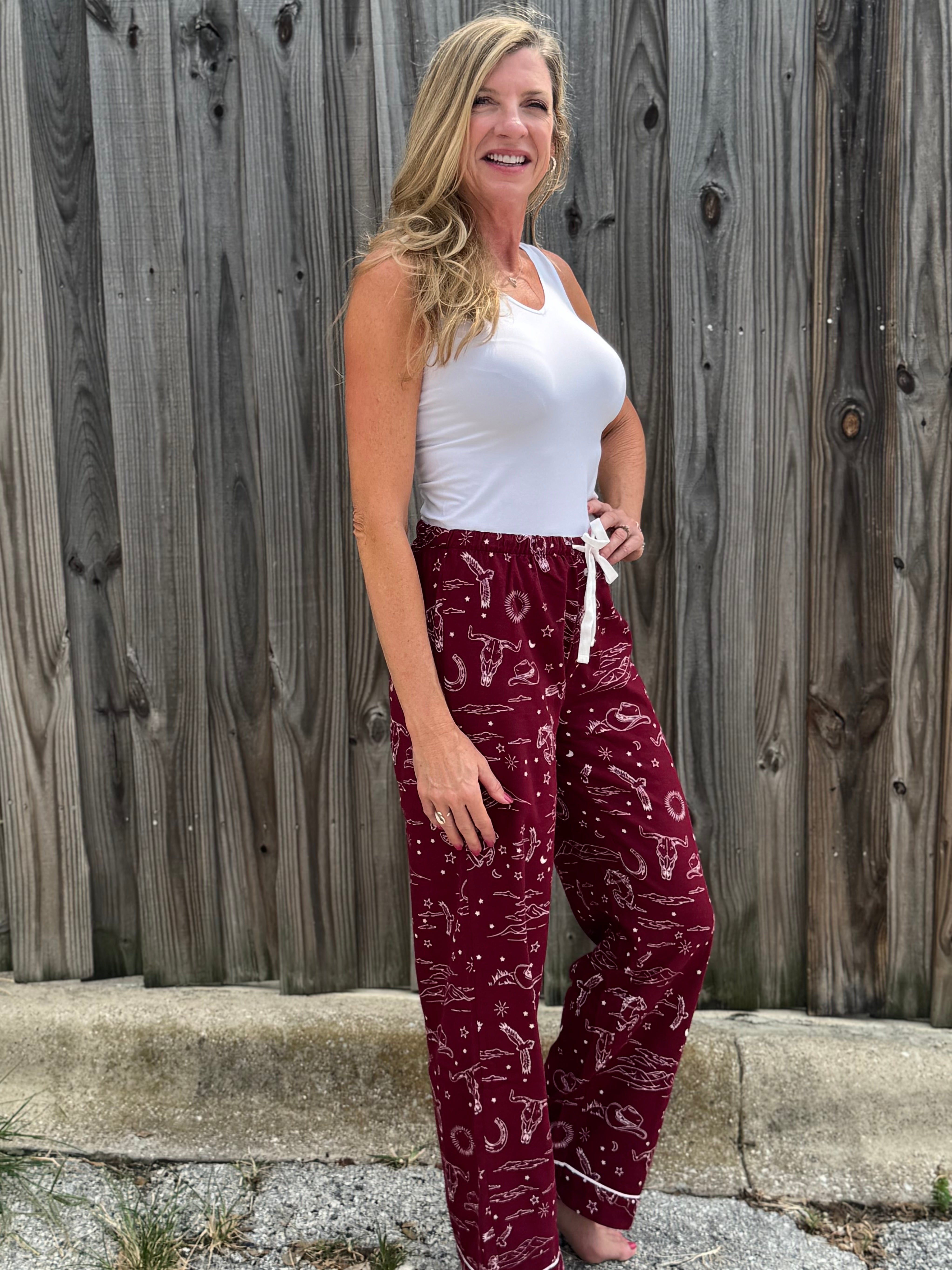 PJ Salvage Hold Your Horses Flannel Pants at ooh la la! in Grapevine TX 76051