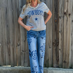 Rose Printed Straight Leg Jeans at ooh la la! in Grapevine TX 76051