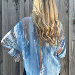 Vertical Paint Strokes Batwing Sweater at ooh la la! in Grapevine TX 76051