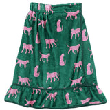 Plush Printed Spa Wrap - Green & Pink Cheetahs