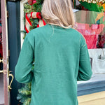 Christmas Sketchy Season Long Sleeve Tee in green at ooh la la! in Grapevine TX 76051
