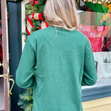 Christmas Sketchy Season Long Sleeve Tee in green at ooh la la! in Grapevine TX 76051