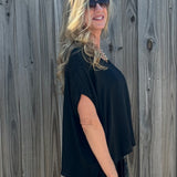 Satin Solid Pullover Blouse