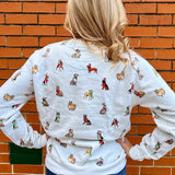 Holiday Dogs on Repeat Sweatshirt at ooh la la! In Grapevine TX 76051