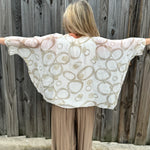 Silk Circles Kaftan in beige at ooh la la! in Grapevine TX 76051