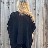 Ribbed Knit Wrap with Tab in black at ooh la la! in Grapevine TX 76051