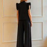 Joh Wessa Palazzo Woven Pant in black at ooh la la! in Grapevine TX 76051